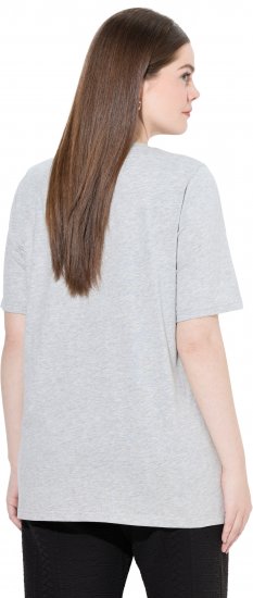 Ulla Popken Eco Cotton Basic T-Shirt 2-Pack Grey/Pink - Pólók - 