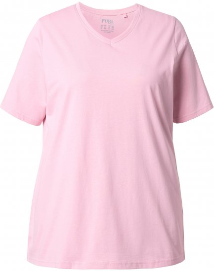 Ulla Popken Eco Cotton Basic T-Shirt 2-Pack Grey/Pink - Pólók - 