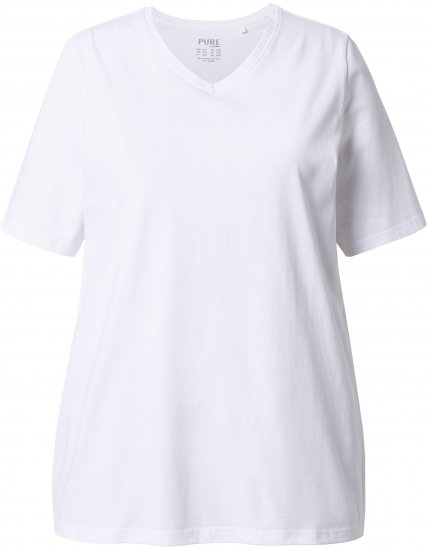 Ulla Popken Eco Cotton Basic T-Shirt 2-Pack Green/White - Pólók - 