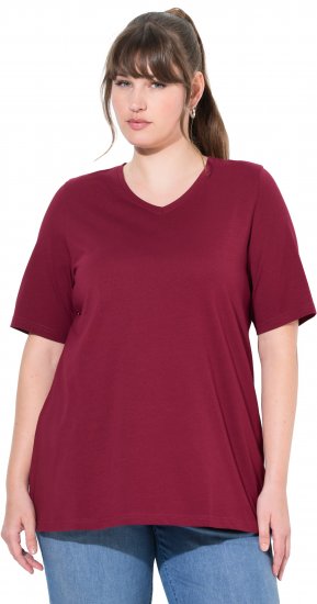 Ulla Popken Eco Cotton Basic T-Shirt 2-Pack Red/Navy - Pólók - 