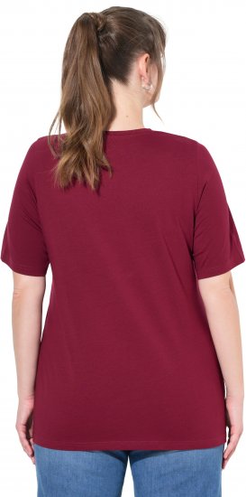 Ulla Popken Eco Cotton Basic T-Shirt 2-Pack Red/Navy - Pólók - 