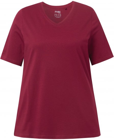 Ulla Popken Eco Cotton Basic T-Shirt 2-Pack Red/Navy - Pólók - 