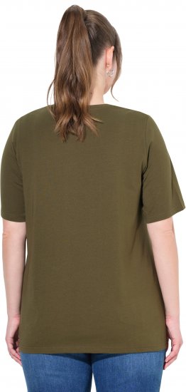 Ulla Popken Eco Cotton Basic T-Shirt 2-Pack Green/Black - Pólók - 