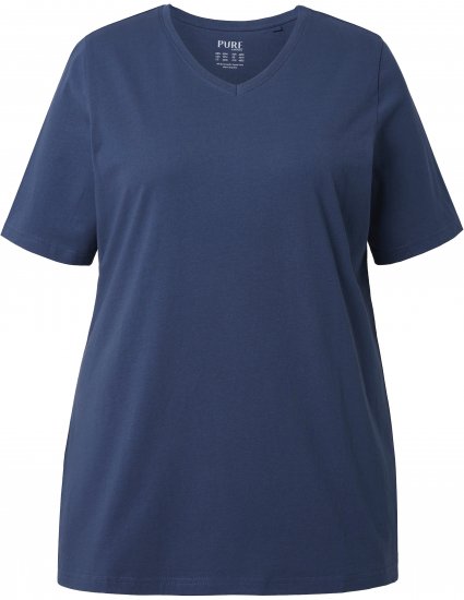 Ulla Popken Eco Cotton Basic T-Shirt 2-Pack Black/Red - Pólók - 