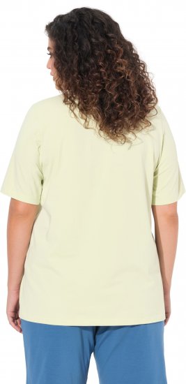 Ulla Popken Essential Round Neck Stretch Tee Pistachio - Pólók - 