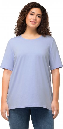 Ulla Popken Essential Round Neck Stretch Tee Sky Blue - Pólók - 