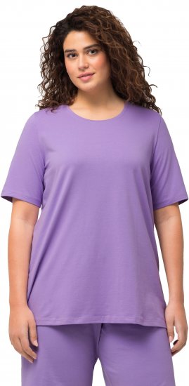 Ulla Popken Essential Round Neck Stretch Tee Pale Lilac - Pólók - 