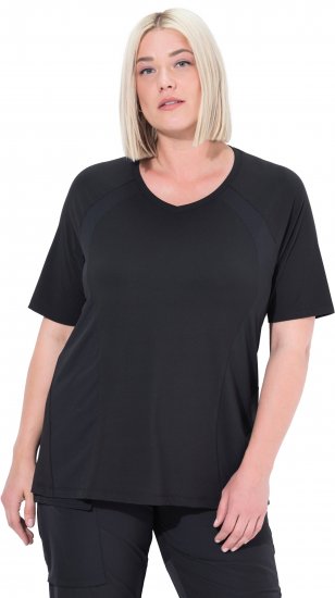 Ulla Popken Quick-Drying Short Sleeve T-Shirt Black - Pólók - 
