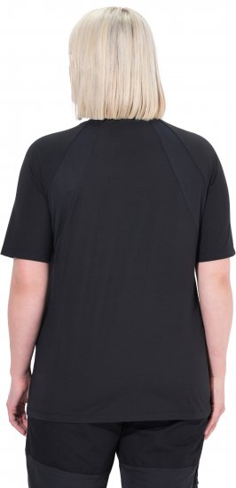 Ulla Popken Quick-Drying Short Sleeve T-Shirt Black - Pólók - 