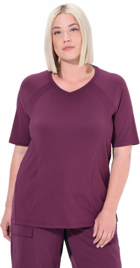 Ulla Popken Quick-Drying Short Sleeve T-Shirt Dark Cherry - Pólók - 
