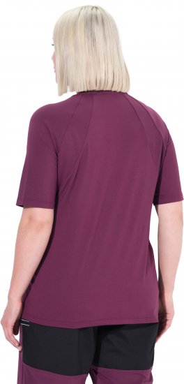 Ulla Popken Quick-Drying Short Sleeve T-Shirt Dark Cherry - Pólók - 