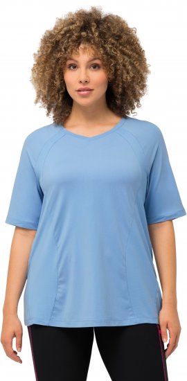 Ulla Popken Quick-Drying Short Sleeve T-Shirt Pale Blue - Pólók - 