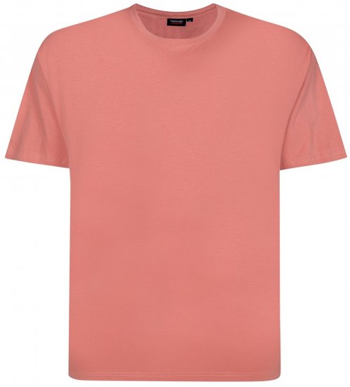 Espionage T015 Plain T-Shirt Coral - Pólók - Nagyméretű pólók - 2XL-14XL