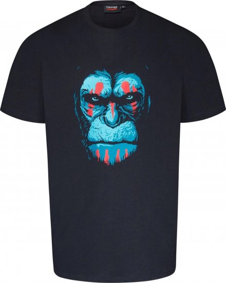 Espionage T415 Chimp Printed T-Shirt Navy - Nyomtatott pólók - Nyomtatott pólók - 2XL-8XL