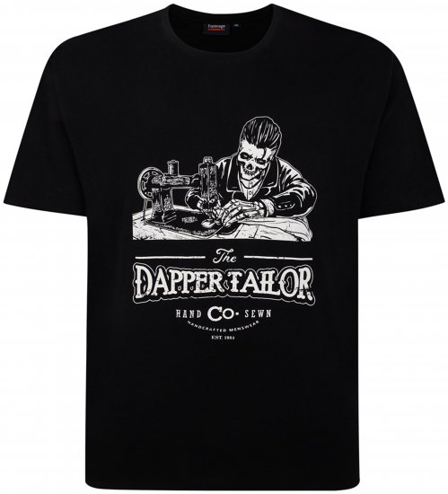 Espionage T426 Dapper Tailor Printed T-Shirt Black - Nyomtatott pólók - Nyomtatott pólók - 2XL-8XL