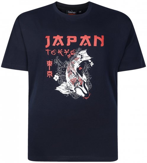 Espionage T437 Japan T-Shirt Black - Pólók - Nagyméretű pólók - 2XL-14XL
