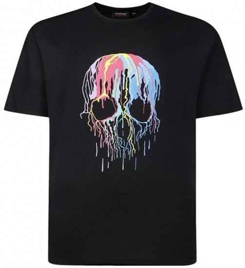 Espionage T445 Dripping Skull Printed T-Shirt Black - Nyomtatott pólók - Nyomtatott pólók - 2XL-8XL