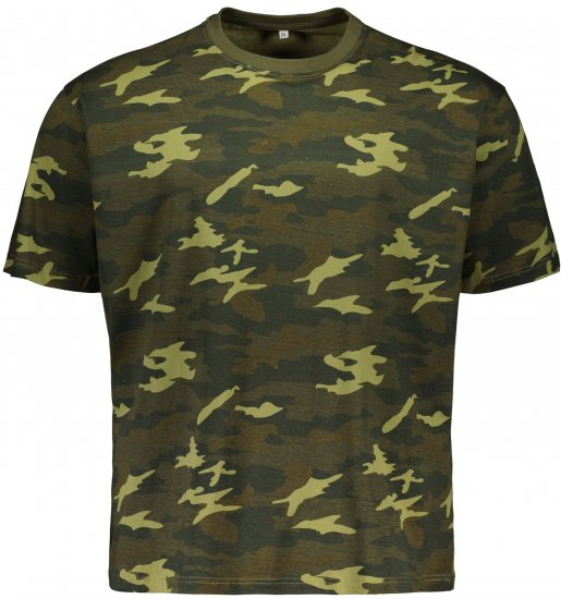 Big Bones X2175 Camo T-Shirt Green - Pólók - Nagyméretű pólók - 2XL-14XL