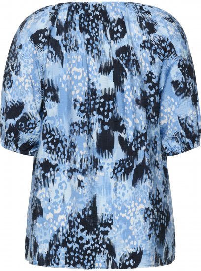 Kaffe Curve Aliana Tunic Blue Flower Animal - Tunikák - 