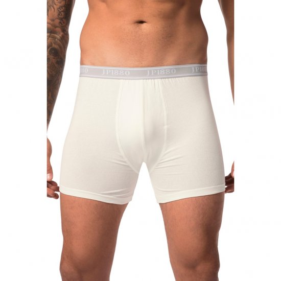 JP1880 Boxershorts Flexnamic OEKO-TEX Mid 2-Pack Grey/Off-White - Alsónemű & strandruhák - Nagyméretű Alsónemű 2XL-8XL