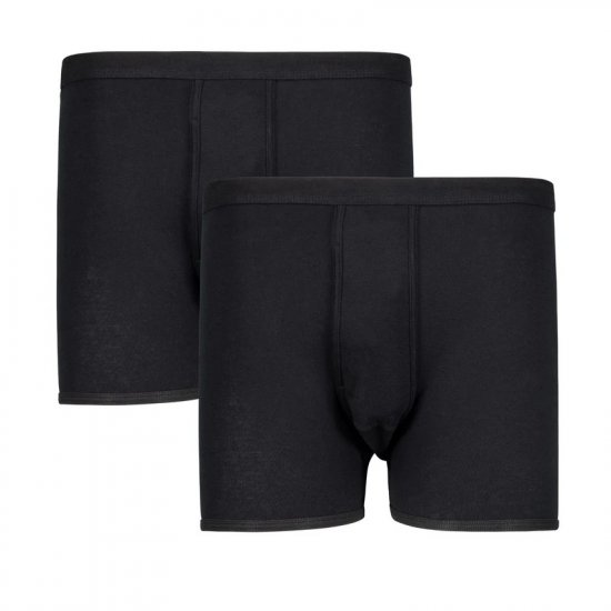 Adamo Royal Ribbed Boxershorts 2-Pack Black - Alsónemű & strandruhák - Nagyméretű Alsónemű 2XL-8XL