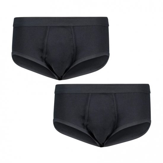 Adamo Royal Ribbed Briefs 2-Pack Black - Alsónemű & strandruhák - Nagyméretű Alsónemű 2XL-8XL