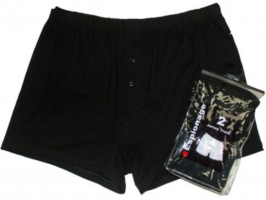 Espionage U001 2-Pack Boxershorts Black/White - Boxeralsó - Boxeralsó 2XL-12XL