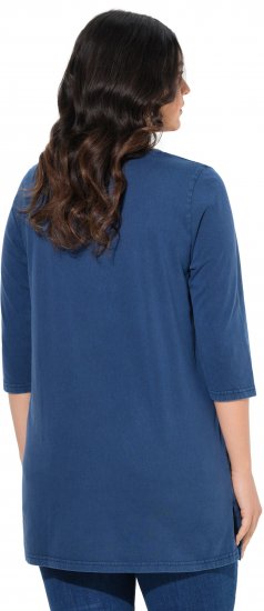 Ulla Popken Dandelion Short Sleeve Graphic Tee Ink Blue - Mintás pólók nőknek - 