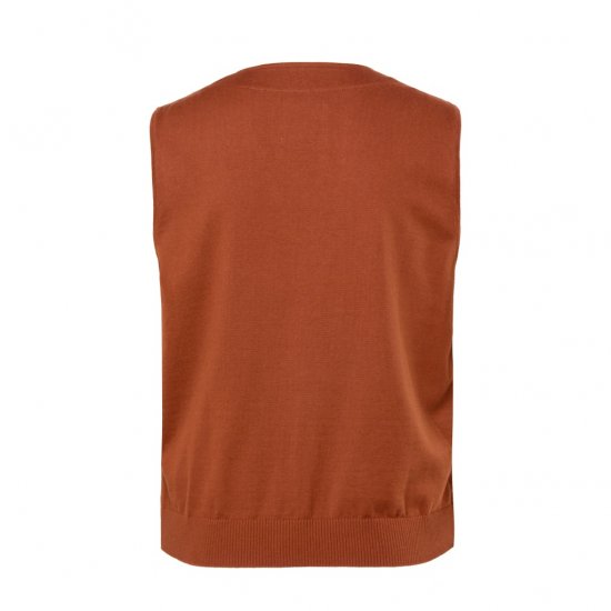 JP1880 Tweed Waistcoat Wool Brick Red - Mellények - Mellények nagy méretekben