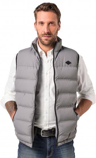 JP1880 Quilted Vest Outdoor Stand-up Collar Grey - Kabátok - Nagyméretű Kabátok - 2XL-8XL