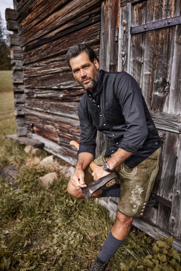 JP1880 Velvet Vest Traditional Black - Minden ruházat - Nagyméretű férfi ruhák