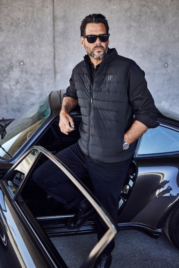 JP1880 Quilted Gilet Stand-Up Collar Black - Kabátok - Nagyméretű Kabátok - 2XL-8XL