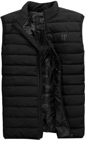 JP1880 Quilted Gilet Stand-Up Collar Black - Kabátok - Nagyméretű Kabátok - 2XL-8XL