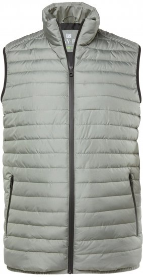 JAY-PI Lightly Quilted Vest with Stomach Fit Grey - Kabátok - Nagyméretű Kabátok - 2XL-8XL