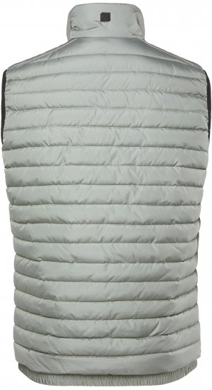 JAY-PI Lightly Quilted Vest with Stomach Fit Grey - Kabátok - Nagyméretű Kabátok - 2XL-8XL