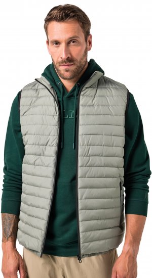JAY-PI Lightly Quilted Vest with Stomach Fit Grey - Kabátok - Nagyméretű Kabátok - 2XL-8XL