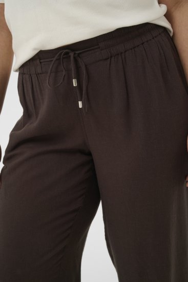 Kaffe Curve Mille Wide Pants Coffee Brown - Szövetnadrágok - 