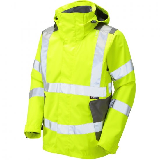 Leo Exmoor Ecoviz 10K Performance+ Breathable Jacket Hi-Vis Yellow - Munkaruha - Nagyméretű Munkaruha 3XL-6XL
