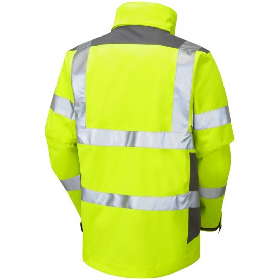 Leo Exmoor Ecoviz 10K Performance+ Breathable Jacket Hi-Vis Yellow - Munkaruha - Nagyméretű Munkaruha 3XL-6XL