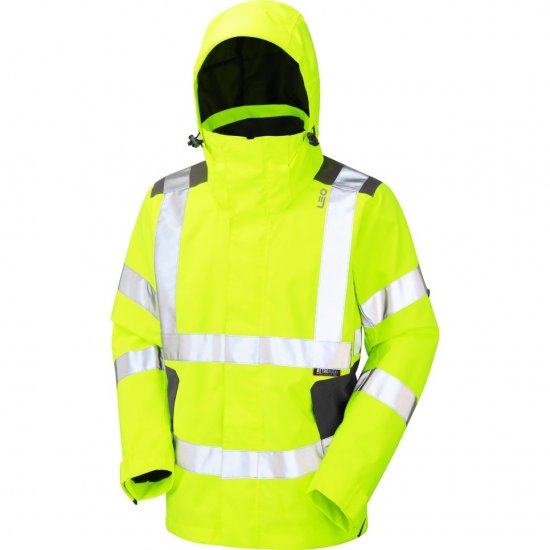 Leo Exmoor Ecoviz 10K Performance+ Breathable Jacket Hi-Vis Yellow - Munkaruha - Nagyméretű Munkaruha 3XL-6XL