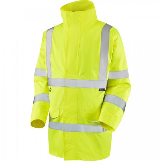 Leo Tawstock EcoViz 4K Baffle Lined Anorak Hi-Vis Yellow - Munkaruha - Nagyméretű Munkaruha 3XL-6XL