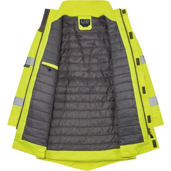 Leo Tawstock EcoViz 4K Baffle Lined Anorak Hi-Vis Yellow - Munkaruha - Nagyméretű Munkaruha 3XL-6XL