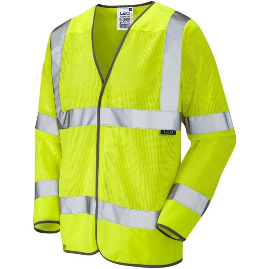 Leo Fremington Ecoviz Mesh Sleeved Waistcoat Hi-Vis Yellow - Munkaruha - Nagyméretű Munkaruha 3XL-6XL
