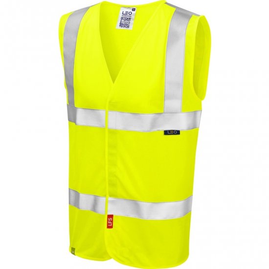 Leo Milford Ecoviz Lfs Waistcoat Hi-Vis Yellow - Munkaruha - Nagyméretű Munkaruha 3XL-6XL