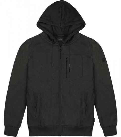 Double Outfitters MTOP-1160 Cipzáras kapucnis pulóver Fekete - Pulóverek & kapucnis pulóverek - Pulóverek & Kapucnis pulóver 2XL-12XL