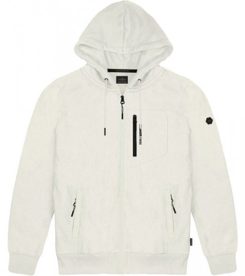 Double Outfitters MTOP-1160 Cipzáras kapucnis pulóver Fehér - Pulóverek & kapucnis pulóverek - Pulóverek & Kapucnis pulóver 2XL-12XL