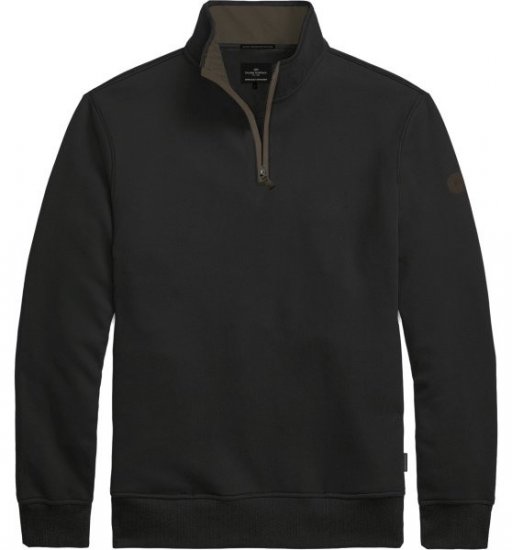 Double Outfitters MTOP-1163 Félcipzáras pulóver Fekete - Pulóverek & kapucnis pulóverek - Pulóverek & Kapucnis pulóver 2XL-12XL