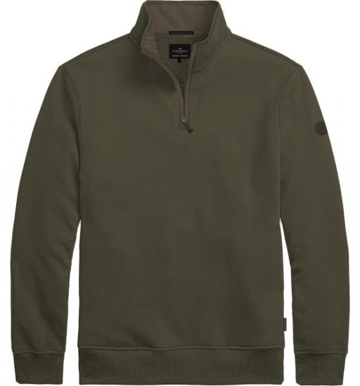 Double Outfitters MTOP-1163 Félcipzáras pulóver Khaki - Pulóverek & kapucnis pulóverek - Pulóverek & Kapucnis pulóver 2XL-12XL