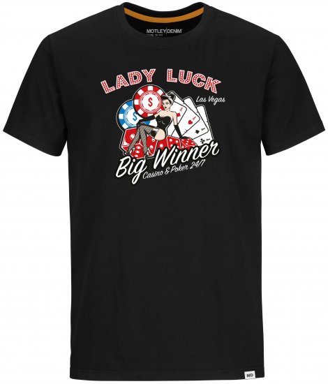 Motley Denim T-shirt Newark Black - Pólók - Nagyméretű pólók - 2XL-14XL