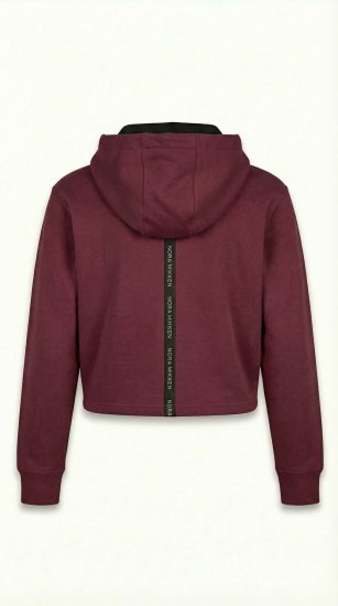 Nora Mikken KAMILLA Cropped Hoodie Burgundy - NŐI RUHÁZAT XS-XXL - 